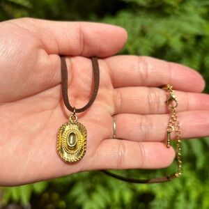 18K Gold Plated Stainless Steel Cowboy Hat Necklace